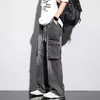 Calça Cargo Masculina 2025 Primavera & Outono Marca Americana de Moda Calças Retas Largas Calças Masculinas Novas Calças Casuais