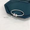 Pulsera de plata con diseño de gato KT de Hello Kitty, ideal para padres e hijos, con apertura de empuje y tracción, ideal para niños y niñas.