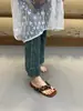 Primer Encuentro con la Temporada: Chanclas de Suela Gruesa para Mujer para Uso en Exteriores con Faldas, Diseño Verano 2026 con Diseño Plisado, Cómodas para la Playa