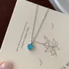 Colar de Prata de Lei S925 com Zircônia em Formato de Coração para Mulheres, Design Japonês Retrô de Nicho, Corrente de Clavícula de Alta Qualidade, Popular no Xiaohongshu