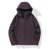 Chaqueta Softshell para Exteriores para Hombres y Mujeres, Forro Polar Delgado, Cortavientos, Impermeable, Transpirable, con Capucha, Ligera, Chaqueta Softshell, Outdoor para Hombres