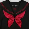 Camisa de Uniforme Estudiantil Estilo Japonés JK Traje de Marinero Accesorios Corbata de Lazo de Pez Dorado Sin Nudo para Mujer