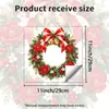 Adesivo Decorativo para Tampa de Vaso Sanitário com Guirlanda de Natal Desenhada Adesivo Decorativo para Banheiro e Vaso Sanitário para Atmosfera Festiva