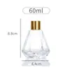 Botella difusora de aroma de diamante degradado de 60 ml, botella difusora de aceite esencial para el hogar de 200 ml, botella dispensadora de aroma pintada en spray engrosada
