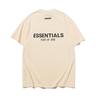 Marca de Moda Urbana Europea y Americana Fog Essentials Insignia Estampada Laminada Camiseta de Manga Corta para Hombre para Pareja Talla Grande