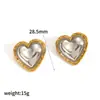 Pendientes de Acero Inoxidable Dorados Más Vendidos Transfronterizos, Femeninos, Modernos y de Alta Gama, Chapados en Oro Real de 18K