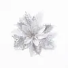 Decoração de Natal Transfronteiriça Novos Pingentes Acessórios Guirlanda de Rattan com Pó Dourado Decoração de Flores Pingente de Flor de Rattan