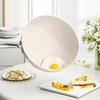 Cerâmica Wok Panela Antiaderente Concha Doméstica Porcelana Wok Maifan Pedra Fundo Plano Frigideira Profunda Fogão de Indução Utensílios para Fritar a Gás