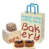 Bolsa de Tote de Panadería de Celebridad de Internet Bolsa para Pan Caja para Postre y Pastel Ventana para Llevar a Domicilio Caja de Empaque para Tartaleta de Huevo Bolsa de Papel Kraft