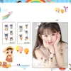 Pegatinas de Dibujos Animados con Purpurina para Hombres y Mujeres Tatuajes Impermeables de Larga Duración para los Brazos de los Niños Día del Niño Patrón de Impresión de Helado para Bebé