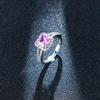 Anillo cuadrado REESA, anillo de circonita con incrustaciones de cobre para mujer, joyería europea y americana, anillo de boda de banquete Joker de moda, joyería al por mayor