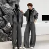 Novedades de Invierno: Conjunto de Dos Piezas de Sudadera con Capucha y Pantalones Deportivos Estilo Americano Casual, Silueta Simple, Atuendo de Lujo para Hombre
