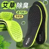 Plantillas Deportivas Desodorantes de Artemisa Son Absorbentes de Sudor y Transpirables, Plantillas Deportivas Desodorantes de Artemisa Suaves y Cómodas Amortiguadoras de Impacto para Hombres y Mujeres con Terciopelo Añadido