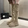 Plegables Nuevo Estilo Europeo Americano Suela Gruesa Otoño e Invierno Hasta la Rodilla 2026 Botas de Caballero para Niños Tacón Grueso Botas Largas de Doble Uso
