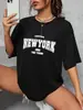 1968's New York es una colección de camisetas cotidianas extragrandes para mujeres jóvenes, camisetas creativas de calle y ropa informal personalizada.