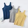 Top de Alça Larga com Bojo Feminino Peça Única de Roupa Íntima Top Longo Anti-deslizamento