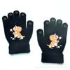 Guantes Cálidos de Punto para Niños Estampados de Cinco Dedos Estudiante Otoño e Invierno a Prueba de Frío Dinosaurio Unicornio Astronauta Dibujos Animados Lindo