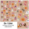 Redanco5D Repujado Popular Dibujos Animados Pegatinas para Uñas Serie de Halloween Calcomanías Estéreo para Uñas Dr1250