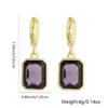 Nicho de comercio exterior transfronterizo aretes de cobre de alta calidad con incrustaciones de circonita para mujer, chapado en oro real, moda con incrustaciones de diamantes, joyería para la oreja que combina con todo