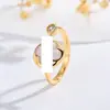 [Colección de Flores] Pulsera de Trébol de Cuatro Hojas Fritillaria Versión Alta Collar de Diamante Redondo Anillo de Diseño de Lujo Alto Pendientes para Mujer