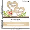 Nuevas decoraciones para el Día de la Madre, adornos de madera con letras de amor, diseño de fiesta de cumpleaños de madre, adornos de escritorio huecos
