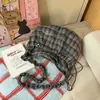 Bolso Cruzado de Hombro Único Plisado Rojo Estilo Coreano Cuadros Artísticos Alto Valor Estudiante Universitario Versátil para el Trabajo Bolso Dumpling