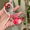 Un Llavero Colgante Hebilla de Manzana de Manzana Regalo Colgante para Bolso de Pareja Fruta de la Paz Navideña Colgante para Coche