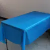 Fornecedor da Fabricante Toalha de Mesa Descartável para Festa Tecido Plástico PE Mesa de Sobremesa de Aniversário Toalha de Mesa Cor Pura 137*183cm