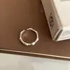 Anillo Plano Texturizado para Mujer Diseño de Nicho Ins High-End Versátil Moda Simple Anillo para Dedo Índice Regalo