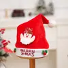 Gorros Navideños para Niños con Patrones de Letras Bordadas, Gorros Navideños de Felpa de Papá Noel, Montaje de Escena de Decoración Navideña