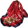 Bufanda de Seda de Hangzhou para Mujer Textura Sedosa Cuadrada de 90 Protector Solar Decorativo Bufanda Cálida Invierno
