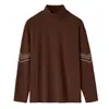 Camiseta básica unisex de cuello medio, terciopelo de doble cara, terciopelo alemán, otoño e invierno, forrada de polar, engrosada, cálida, versátil, corte ajustado