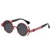 Gafas de Sol Redondas para Comercio Exterior Jamie 923 Estilo Punk Gafas de Sol de Metal Pesado para Mujer Hip-Hop Gafas de Sol Europeas y Americanas para Hombre