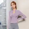 Chamarra de Fitness Estilo Otoño con Cremallera Celebridad de Internet para Mujer, Cremallera, Adelgazante, Secado Rápido, Manga Larga, Ajustada, Ropa Deportiva de Yoga, Top