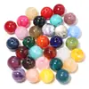 Cuentas Redondas Mármol Acrílico Doble Color Imitación Jade Agujero Recto Sueltas para Pulsera DIY Hecha a Mano Accesorios de Joyería