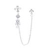 Nova Joia de Diamante para Manicure Lz Corrente Popular Ins Borboleta Zircônia Joia de Corrente para Unhas de Ouro de Alto Padrão para Mulheres Atacado