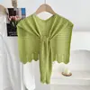 Nuevo Chal Tejido Hueco de Color Sólido Simple Estilo Coreano para Mujer, Versátil para Primavera y Verano, Adecuado para Habitaciones con Aire Acondicionado, Elegante Cárdigan Pequeño
