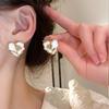 Versión coreana de pendientes para mujer, pendientes de temperamento simple que tiemblan de amor, pendientes de fábrica al por mayor.