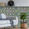 Xiyin Wholesale Transfronterizo Pegatinas de Azulejo con Patrón de Mandala Colorido para Cocina Sala de Estar Renovación de Paredes Pegatinas de Pared Impermeables y a Prueba de Aceite