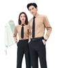Camisa Masculina Moda Multicolorida Roupa de Negócios Manga Longa terno Camisa Feminina Roupas de Trabalho Vendas de Imóveis de Professores Logotipo Bordado