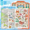 Yuxian Pegatinas de Paisaje Grande en Miniatura para Mascotas Edición Ciudad Suzhou Diario Visual Libro Silencioso Casas 3D para Apilar para Niños