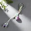 Pingente de Morango de Cerâmica Jingdezhen, Chaveiro Estilo Ins, Uso Duplo para Bolsas, Item Popular de Feira Noturna, Fornecimento Direto do Fabricante