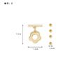 Coleção de Acessórios com Botões de Pérola Cobre Banhado Ouro Real Microincrustação Pulseira Colar DIY Feito à Mão Conexão em Espiral Fivela OT