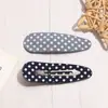 Pinza para el cabello de lunares estilo coreano con forma de gota de agua Accesorio para el cabello Pinza de tela de colores con rayas Versátil Pinza lateral para el flequillo