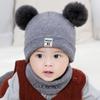 Chapéu de bebê primavera e outono 0-3-6-12 meses de idade masculino e feminino chapéu de bebê inverno lenço de lã quente das crianças chapéu
