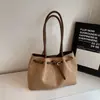 Bolso Casual para Viajes Diarios Gran Capacidad Bolso Tote para Mujer Moda Retro Escarchado Portátil Bolso Cesta de Verduras Comercio Exterior Transfronterizo