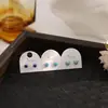 Conjunto Doce de Brincos de Biocerâmica Antialérgicos Cuidado para Piercing de Orelha em Resina Coleção Popular de Brincos de Cerâmica Joias de Orelha para Venda no Atacado para Barracas