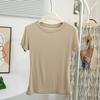 Camiseta Fina de Seda de Morera Semitransparente de Manga Corta Ajustada para Mujer, Nuevo Estilo Verano 2026, Top Delgado Elástico de Lyocell Ajustado, Camiseta Base