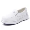 Zapatos de Enfermera para Mujer, Suela Blanda, Transpirables, Cómodos, No Cansan los Pies, Zapatos Médicos Blancos, Cómodos Zapatos Planos Antideslizantes, Zapatos Blancos sin Cordones