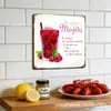 Paneles decorativos personalizables para espacio de comedor de verano, arte de pared cuadrado de 20/30 cm, pinturas de hierro, decoración del hogar estilo natural
